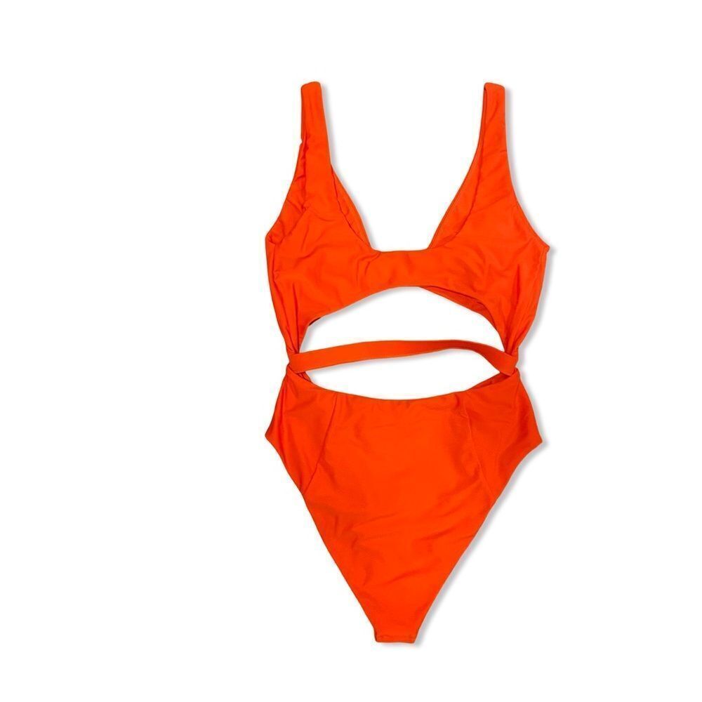 Lovewave Gin One Piece Hot Papaya
Vibrant Orange Cutout Swimsuit Revolve NWOT L - Picture 6 of 8